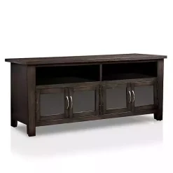 Outlet Kirklands Home Dark Wood 4-Door Media Cabinet Gray