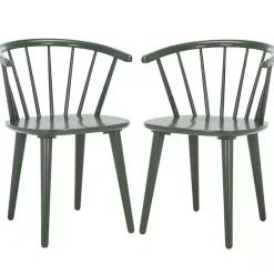 Discount Kirklands Home Dark Blanchard Dining Chairs, Set of 2 Green