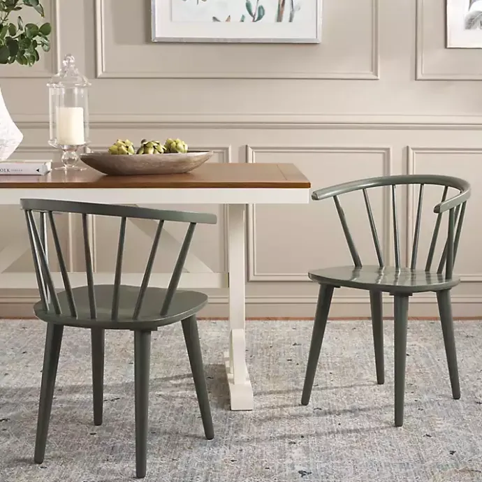 Discount Kirklands Home Dark Blanchard Dining Chairs, Set of 2 Green