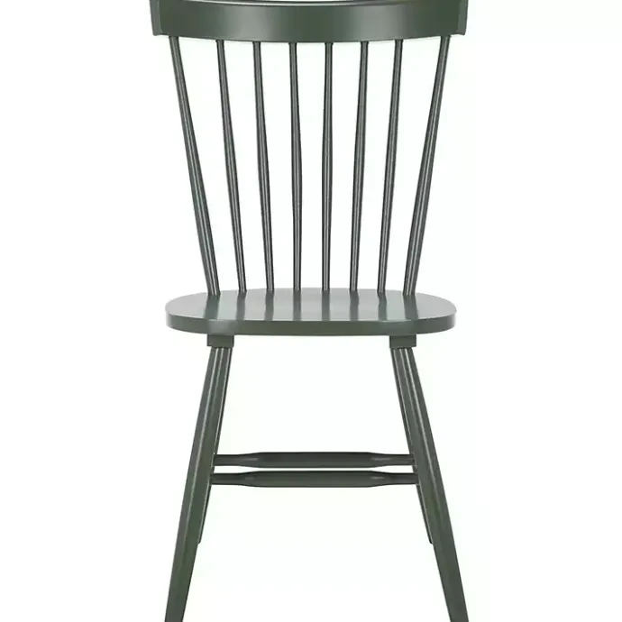 Sale Kirklands Home Dark Parker Spindle Dining Chairs, Set of 2 Green