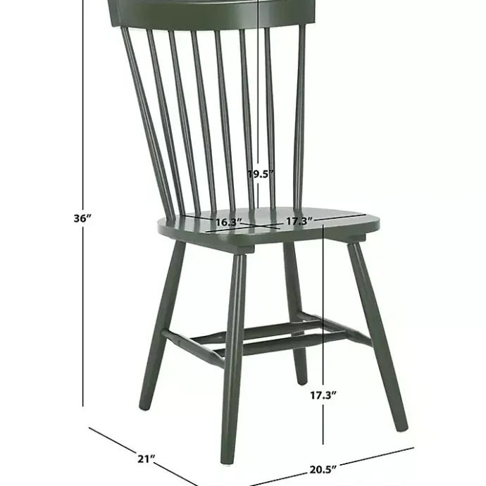 Sale Kirklands Home Dark Parker Spindle Dining Chairs, Set of 2 Green