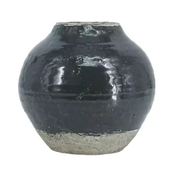 Sale Kirklands Home Dark Two-Tone Round Vase Green