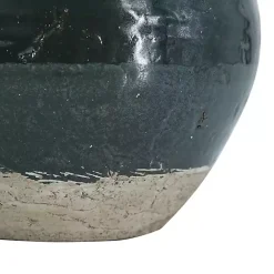 Sale Kirklands Home Dark Two-Tone Round Vase Green