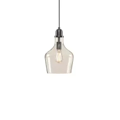 Best Kirklands Home Dark Metal Glass Avalon Pendant Light Gray