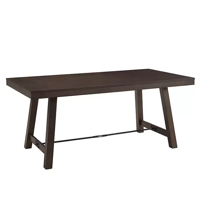 Kirklands Home Dark Oak Wood Rustic Dining Table