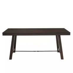 Kirklands Home Dark Oak Wood Rustic Dining Table