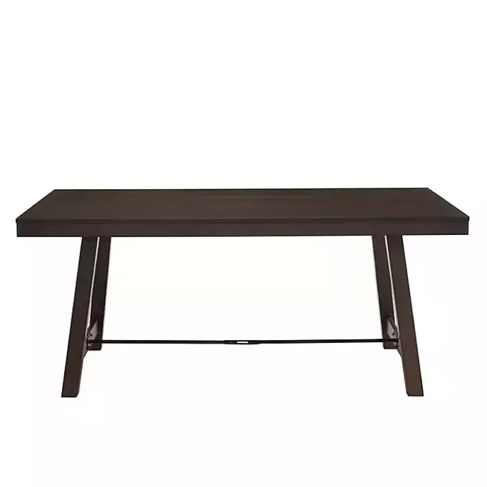 Kirklands Home Dark Oak Wood Rustic Dining Table