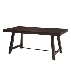 Kirklands Home Dark Oak Wood Rustic Dining Table