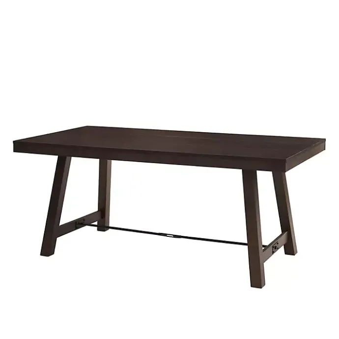 Kirklands Home Dark Oak Wood Rustic Dining Table