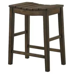Sale Kirklands Home Dark Oak Wood Whitcombe Counter Stools, Set of 2 Brown