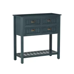 Outlet Kirklands Home Dark Teal Beadboard Console Table Blue