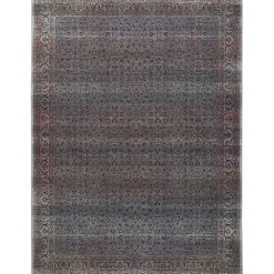 Sale Kirklands Home Dark Vintage Floral Washable Area Rug, 5x7 Gray