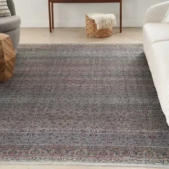 Sale Kirklands Home Dark Vintage Floral Washable Area Rug, 5x7 Gray