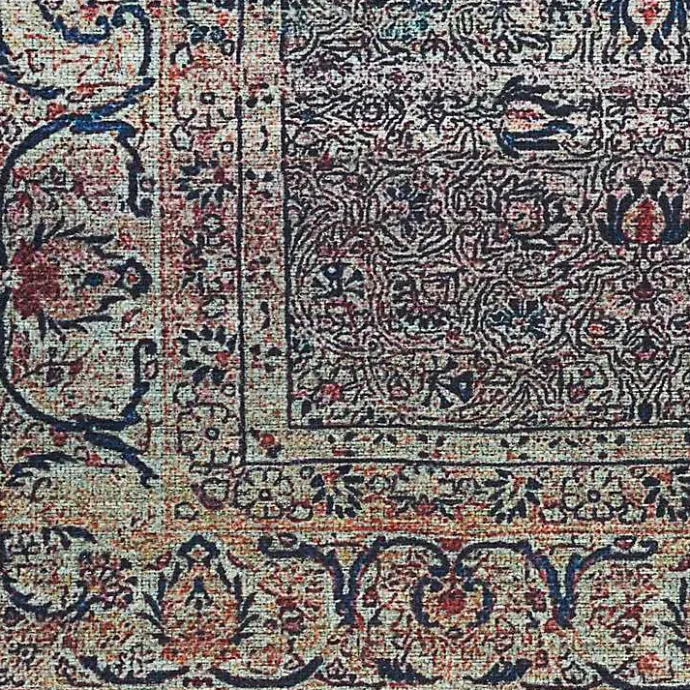 Sale Kirklands Home Dark Vintage Floral Washable Area Rug, 5x7 Gray