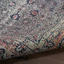 Sale Kirklands Home Dark Vintage Floral Washable Area Rug, 5x7 Gray