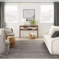 Sale Kirklands Home Dark Vintage Floral Washable Area Rug, 5x7 Gray