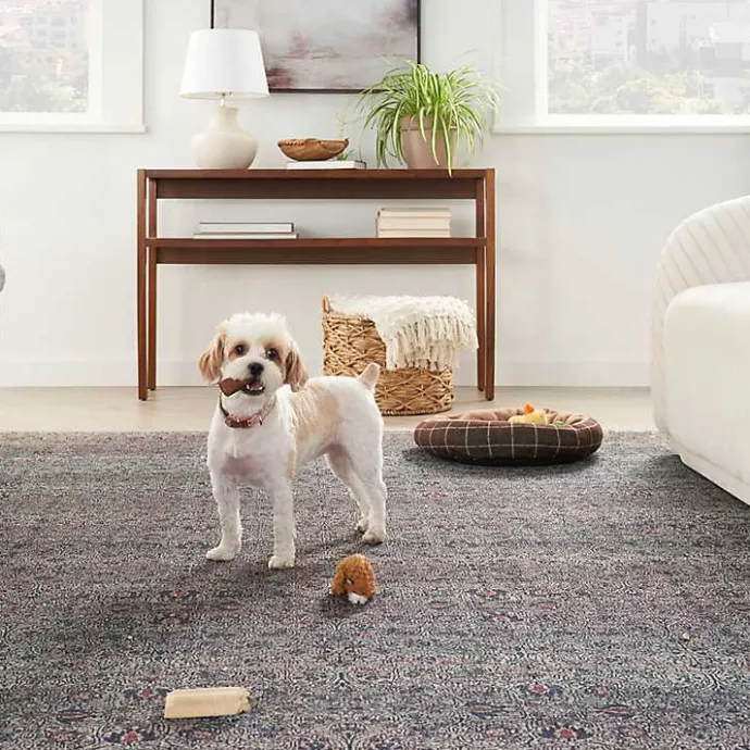 Sale Kirklands Home Dark Vintage Floral Washable Area Rug, 5x7 Gray