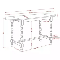 Online Kirklands Home Dark Walnut & White Wood Ema Counter Height Table Brown