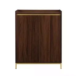 Outlet Kirklands Home Dark Walnut Capri 6-Bottle Cubby Cabinet Brown