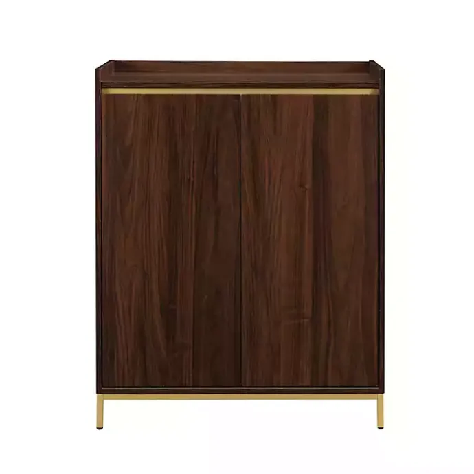 Outlet Kirklands Home Dark Walnut Capri 6-Bottle Cubby Cabinet Brown