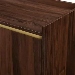 Outlet Kirklands Home Dark Walnut Capri 6-Bottle Cubby Cabinet Brown