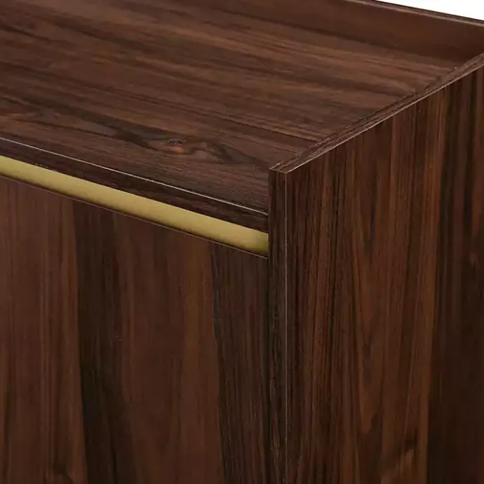 Outlet Kirklands Home Dark Walnut Capri 6-Bottle Cubby Cabinet Brown