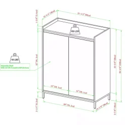 Outlet Kirklands Home Dark Walnut Capri 6-Bottle Cubby Cabinet Brown