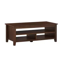 Clearance Kirklands Home Dark Walnut Grooved Side Panel Coffee Table Brown