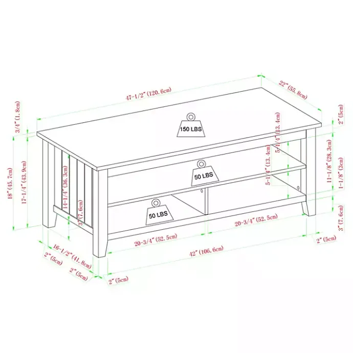 Clearance Kirklands Home Dark Walnut Grooved Side Panel Coffee Table Brown