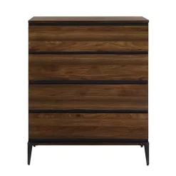 Outlet Kirklands Home Dark Walnut Midcentury Four-Drawer Chest Brown