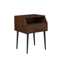 Outlet Kirklands Home Dark Walnut Open Storage Accent Table Brown