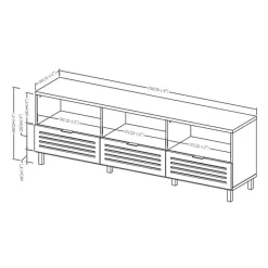 Sale Kirklands Home Dark Walnut Rustic Slat Door TV Stand, 70 in. Brown