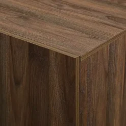 Hot Kirklands Home Dark Walnut Wood and Black Metal Sideboard