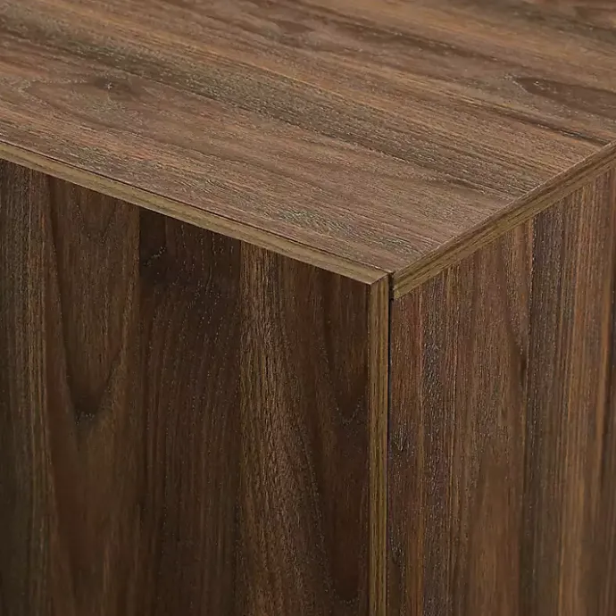 Hot Kirklands Home Dark Walnut Wood and Black Metal Sideboard