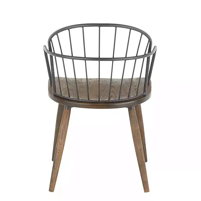 Hot Kirklands Home Dark Walnut Wood Spindle Dining Chairs, Set of 2