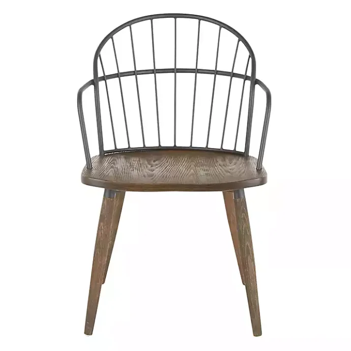 Hot Kirklands Home Dark Walnut Wood Spindle Dining Chairs, Set of 2