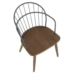 Hot Kirklands Home Dark Walnut Wood Spindle Dining Chairs, Set of 2