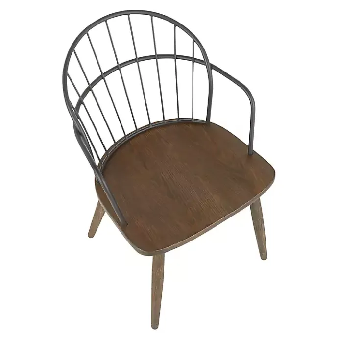 Hot Kirklands Home Dark Walnut Wood Spindle Dining Chairs, Set of 2