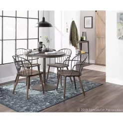 Hot Kirklands Home Dark Walnut Wood Spindle Dining Chairs, Set of 2