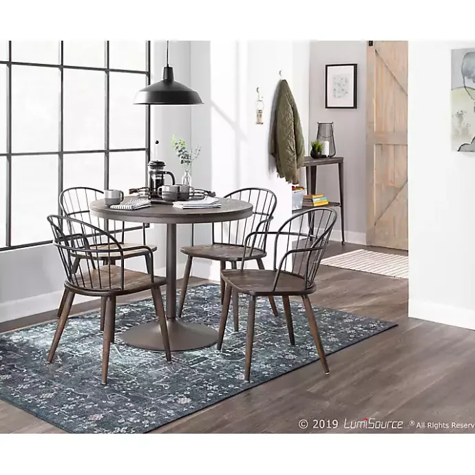 Hot Kirklands Home Dark Walnut Wood Spindle Dining Chairs, Set of 2