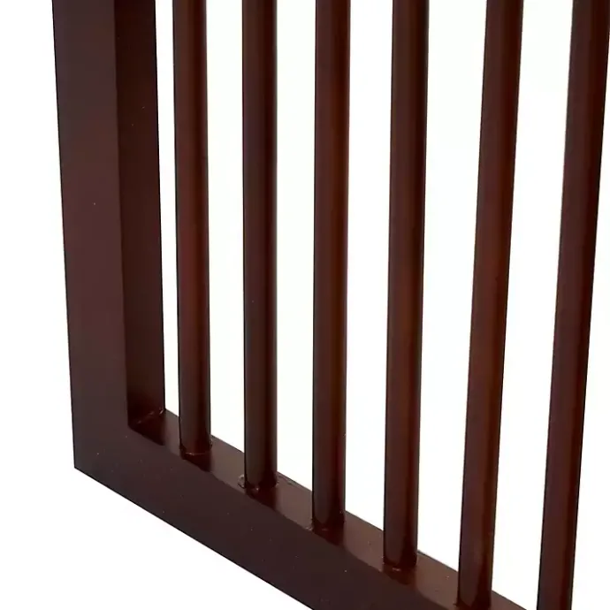 Kirklands Home Dark Wood & Rattan Arched Trifold Room Divider Brown