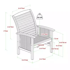 Discount Kirklands Home Dark Wood Slat Back 4-pc. Outdoor Dining Set Brown