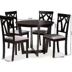 Hot Kirklands Home Dark Wooden Interlocked Base 5-pc. Dining Set