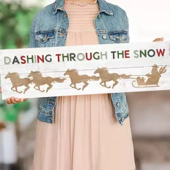 Best Kirklands Home Dashing Through the Snow Horses Wall Plaque