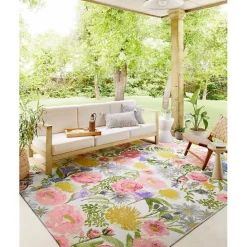Online Kirklands Home Daylight Garden Party Indoor/Outdoor Rug, 7x11