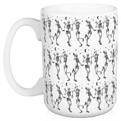 Sale Kirklands Home Death Before Decaf Halloween Mugs, Set of 2