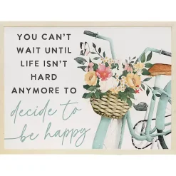 Online Kirklands Home Decide to Be Happy Framed Wall Plaque