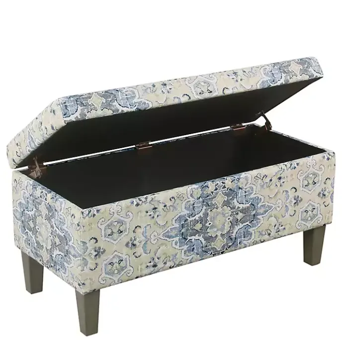 Online Kirklands Home Decorative Antique Storage Bench Blue