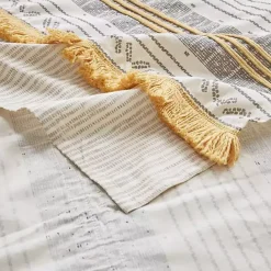 Sale Kirklands Home Decorative Stripe Tassel Shower Curtain