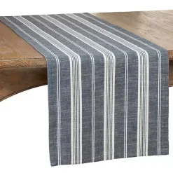 Sale Kirklands Home Deep Blue Thin Striped Table Runner